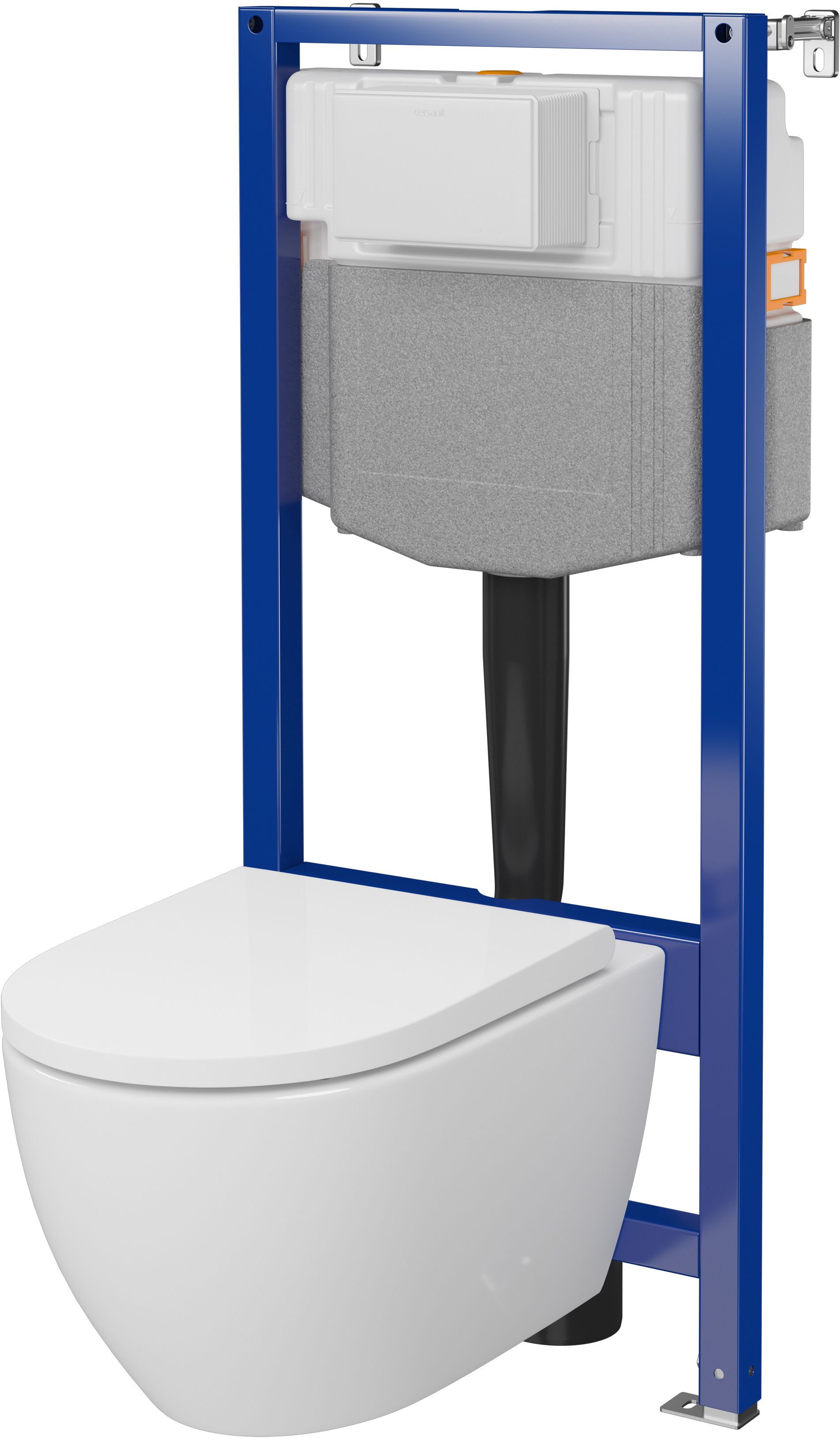 Zestaw Cersanit Zen Pro miska WC CleanOn spłukiwanie wirowe z deską wolnoopadającą i stelaż podtynkowy Aqua 2.0 S701-799 - Wysyłka w 24h