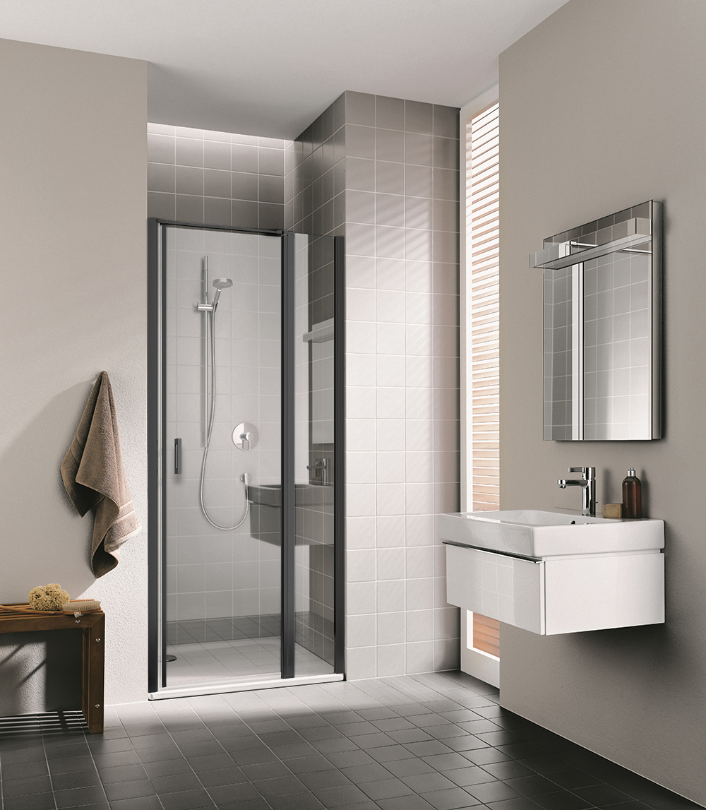 Kermi Cada XS Czarny Soft drzwi prysznicowe 100 cm prawe czarny soft/szkło przezroczyste CK1GR100203PK