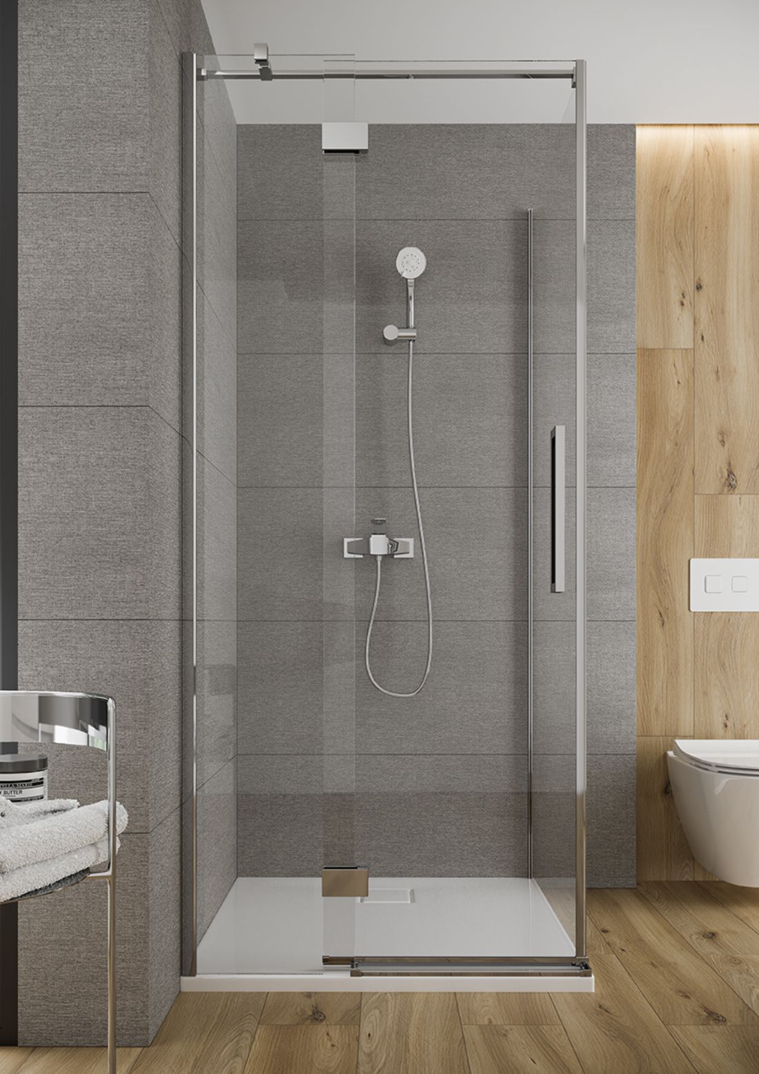 Cersanit Crea drzwi prysznicowe 120 cm lewe chrom/szkło przezroczyste S159-003