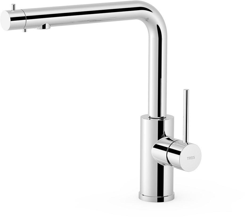 Tres Cocina bateria kuchenna stojąca z podłączeniem do filtra wody chrom 23045303