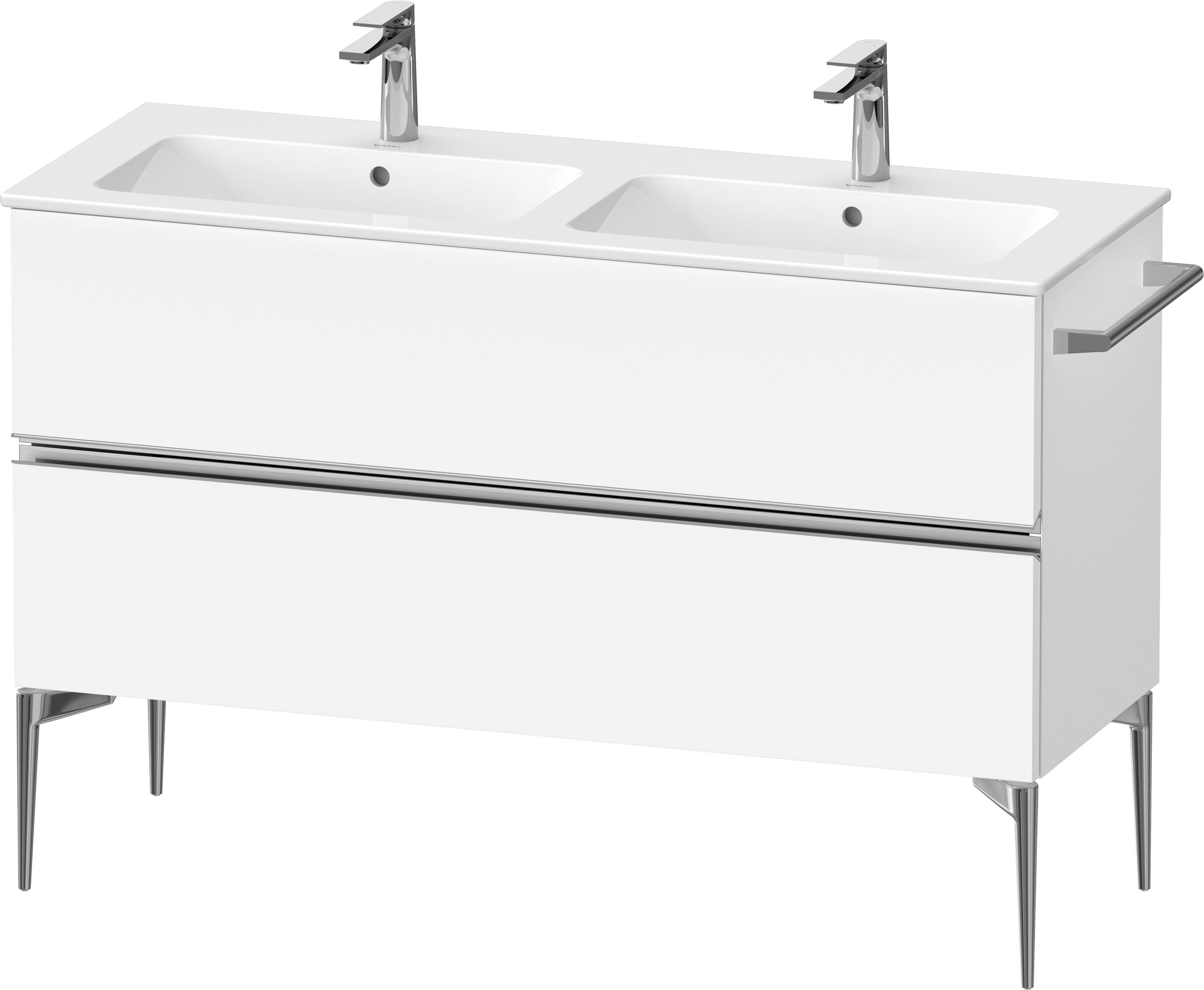 Duravit Sivida szafka 128x47,7x59,1 cm podumywalkowa wisząca biała-chrom SV4647010180000