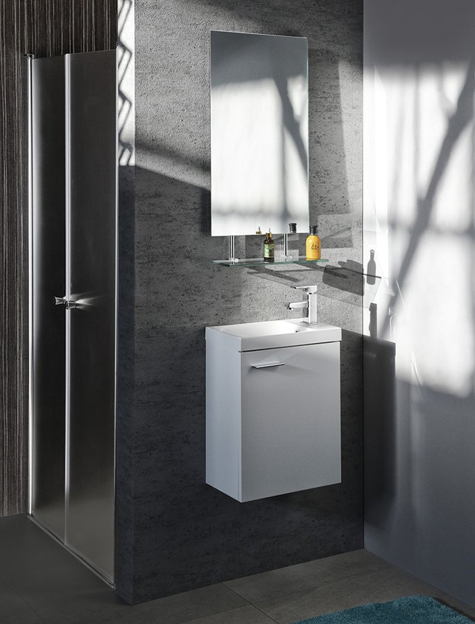 Sapho Wega lustro 60x80 cm z półką chrom/szkło przezroczyste 60092-6