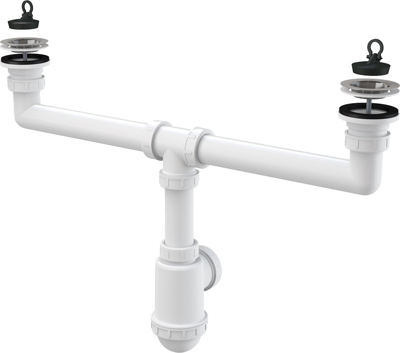Alca syfon zlewu dwukomorowego A449-DN50/40