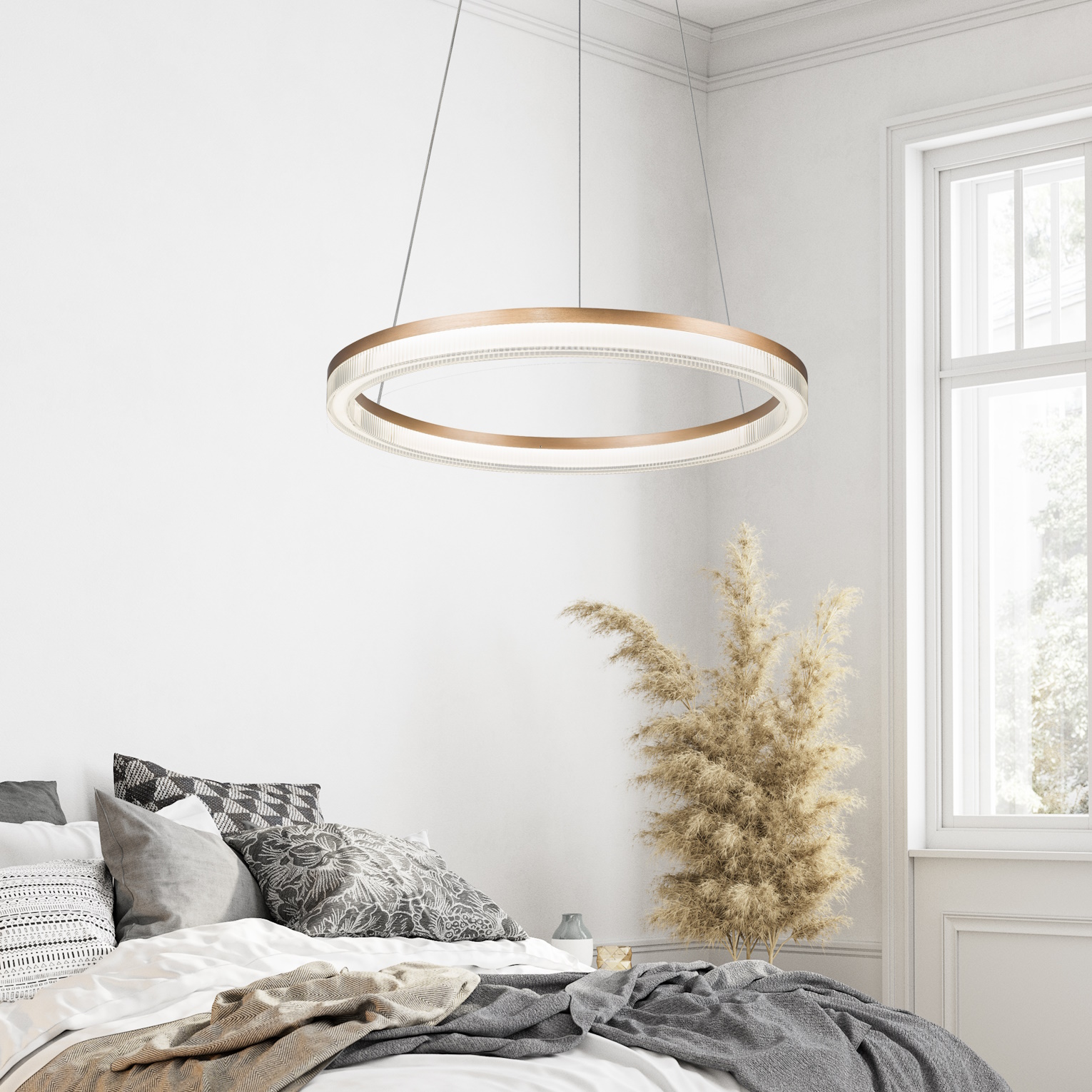 Light Prestige Midway lampa wisząca 1x40 W złota LP-033/1PSGDCristalTriangle
