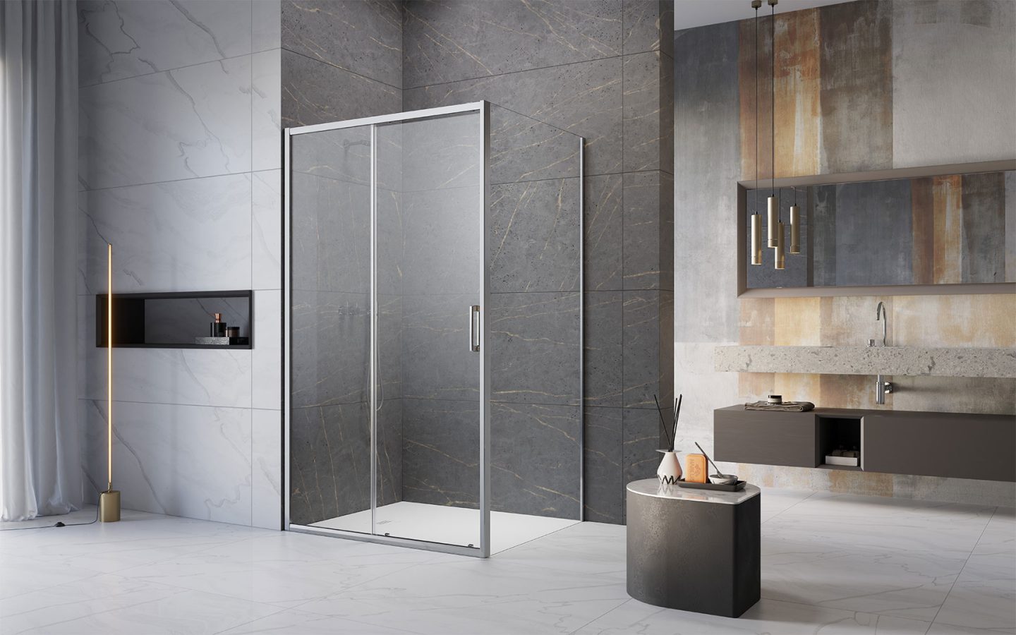 Radaway Premium Pro KDJ S1 ścianka prysznicowa 70 cm chrom połysk/szkło przezroczyste 1016070-01-01
