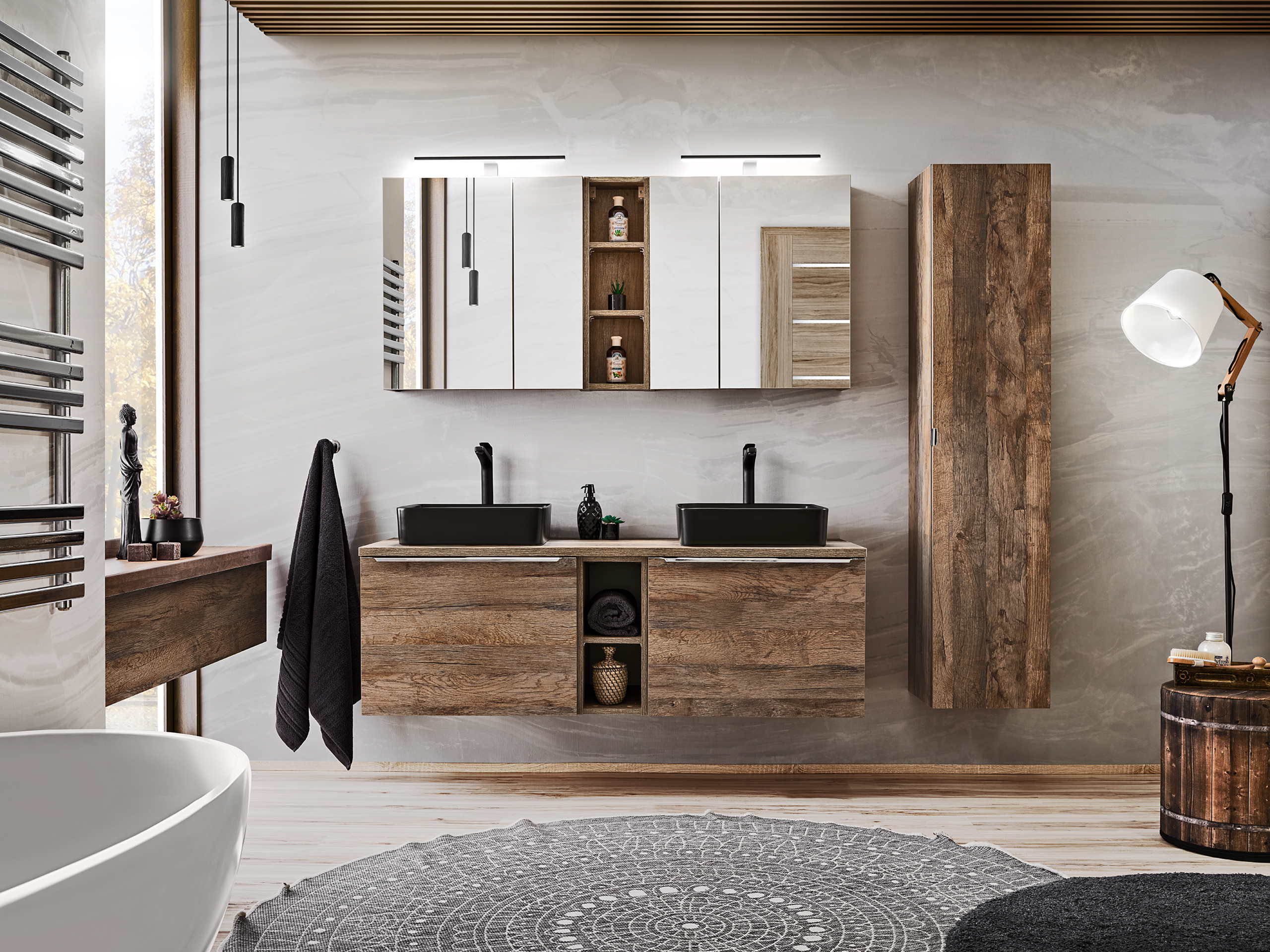 Comad Sante Fe Oak blat naszafkowy 140,4x46 cm dąb SANTAFEOAK89-140-A
