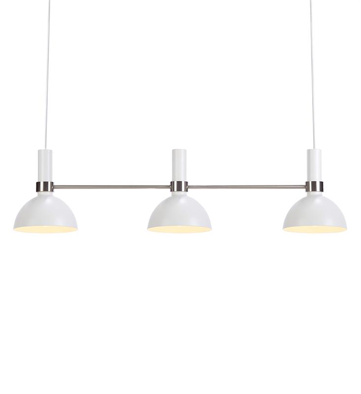 Markslöjd Larry lampa wisząca 3x60W biały/stal 107500