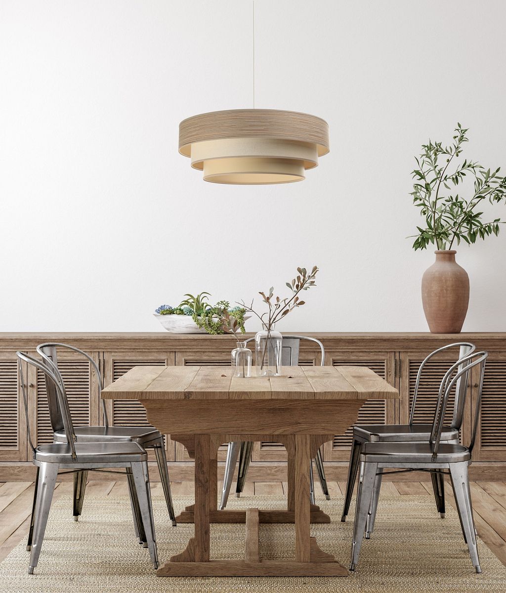 BPS Koncept Triniti lampa wisząca 1x60W beżowy/kremowy 050-096-60