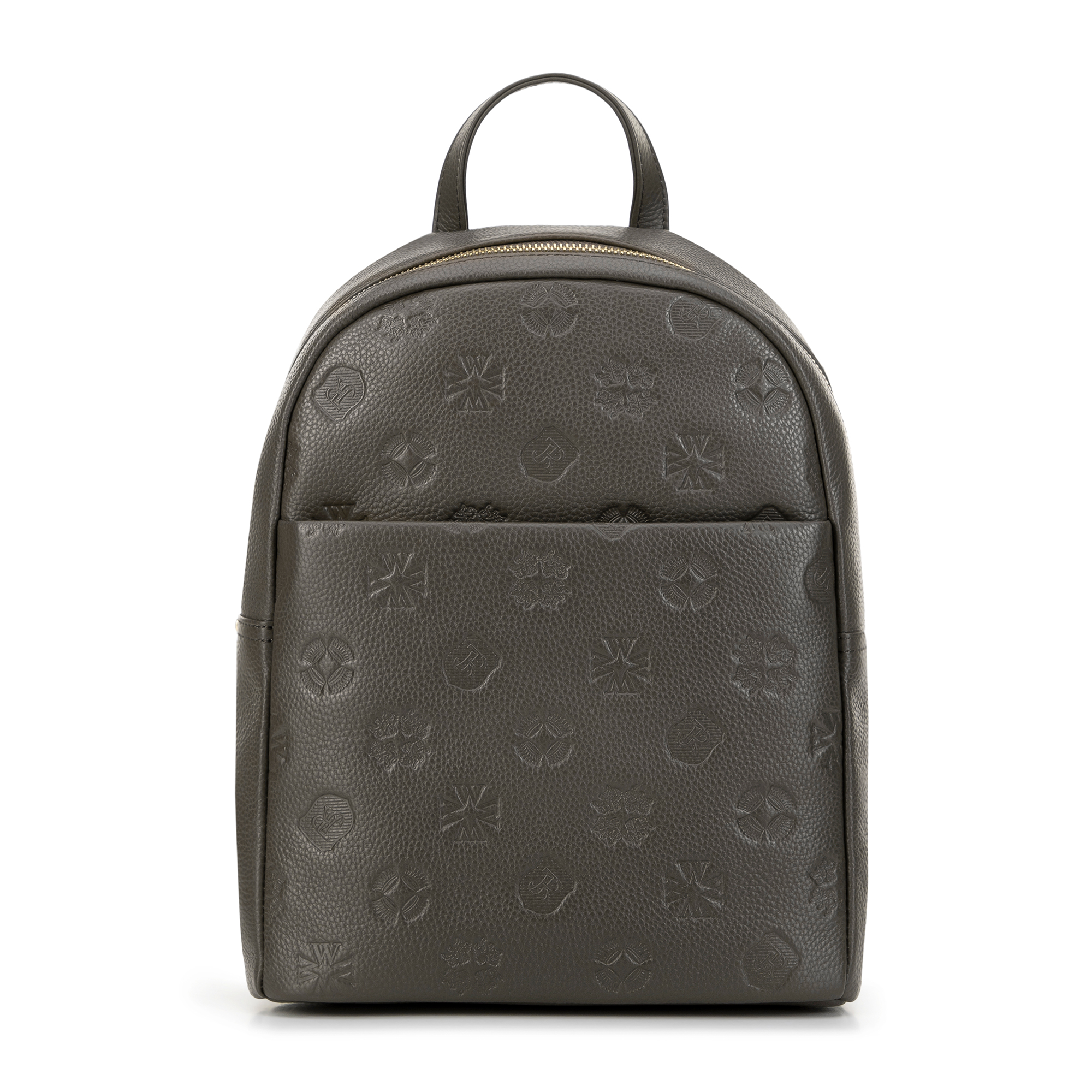 Damski plecak skórzany w monogram taupe