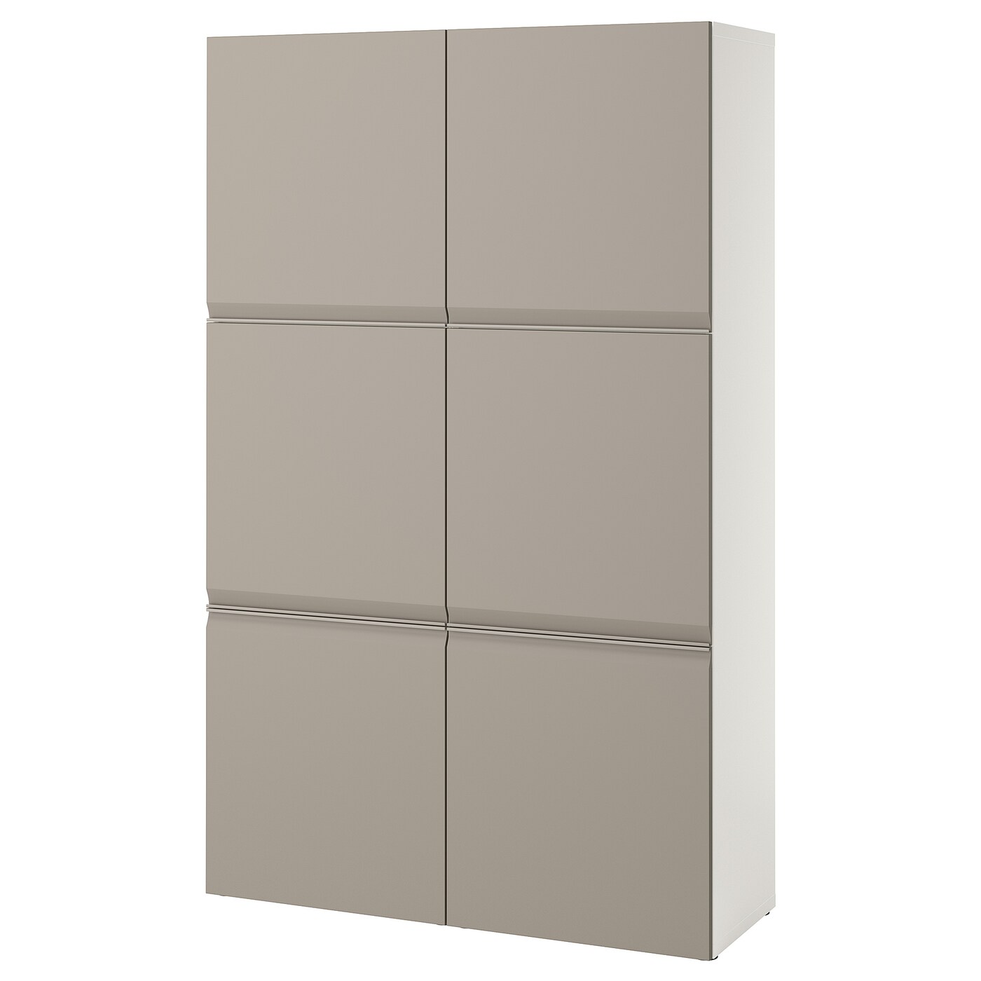 IKEA BESTÅ kombinacja z drzwiami, biały Hammarsmed/beżowy, 120x42x193 cm