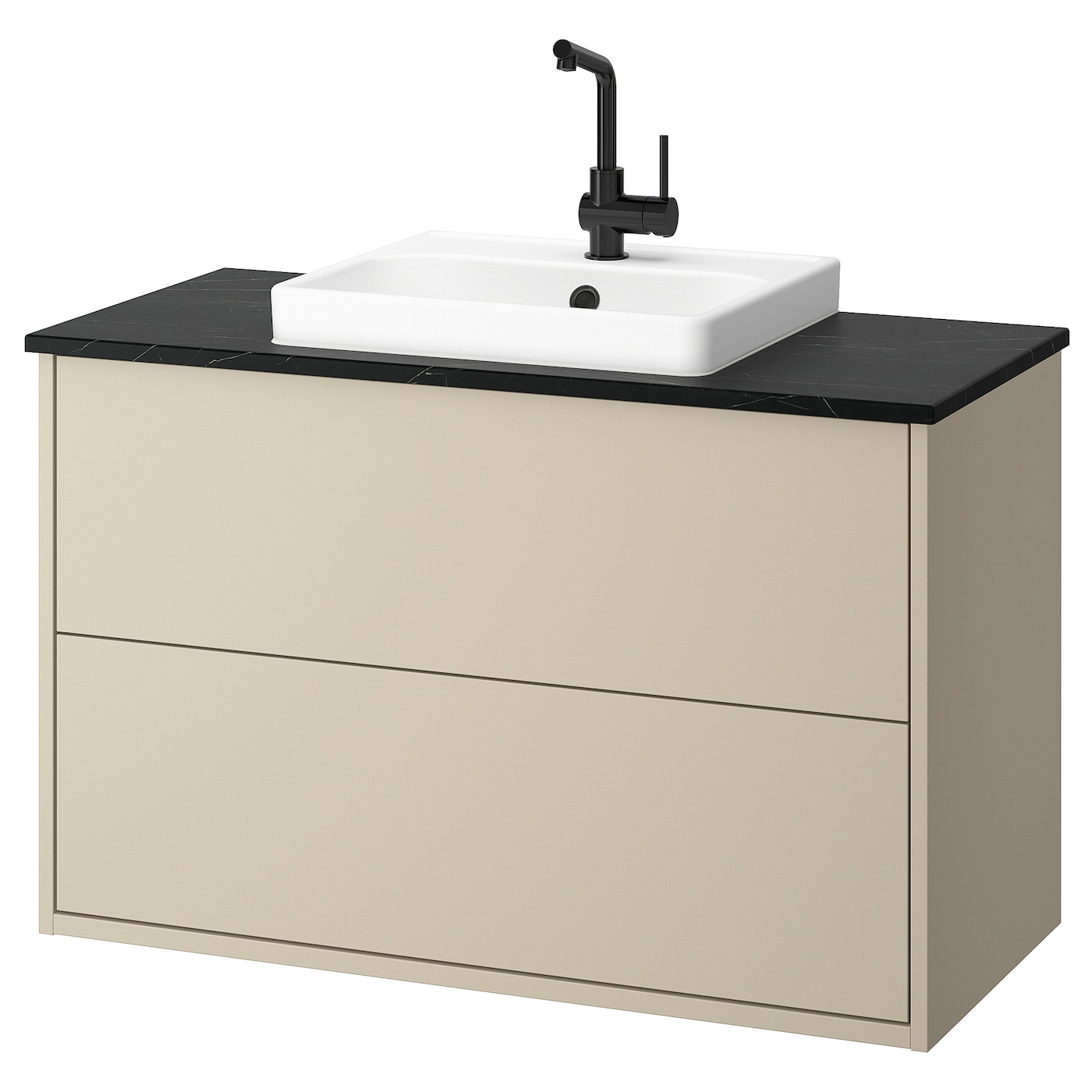IKEA HAVBÄCK / ORRSJÖN szaf umyw z szufladami/umyw/bateria, beżowy, 102x49x71 cm