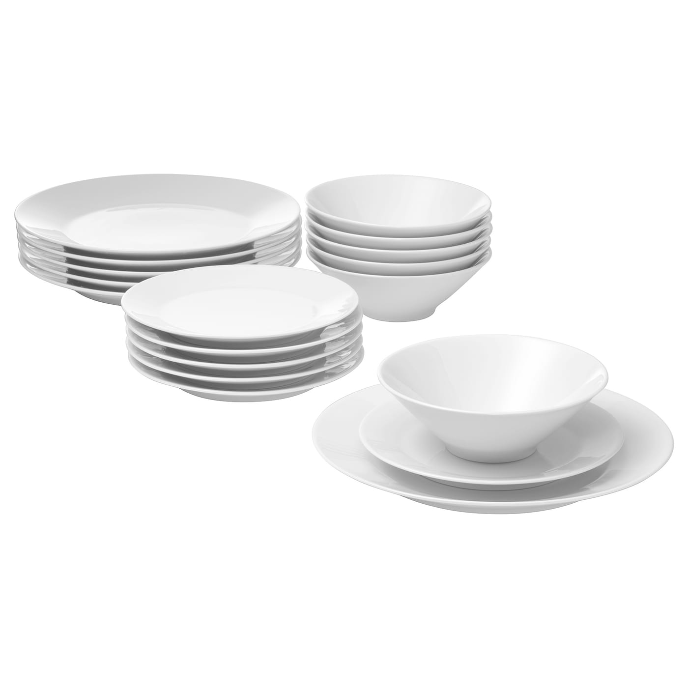 IKEA IKEA 365+ serwis, 18 szt, biały