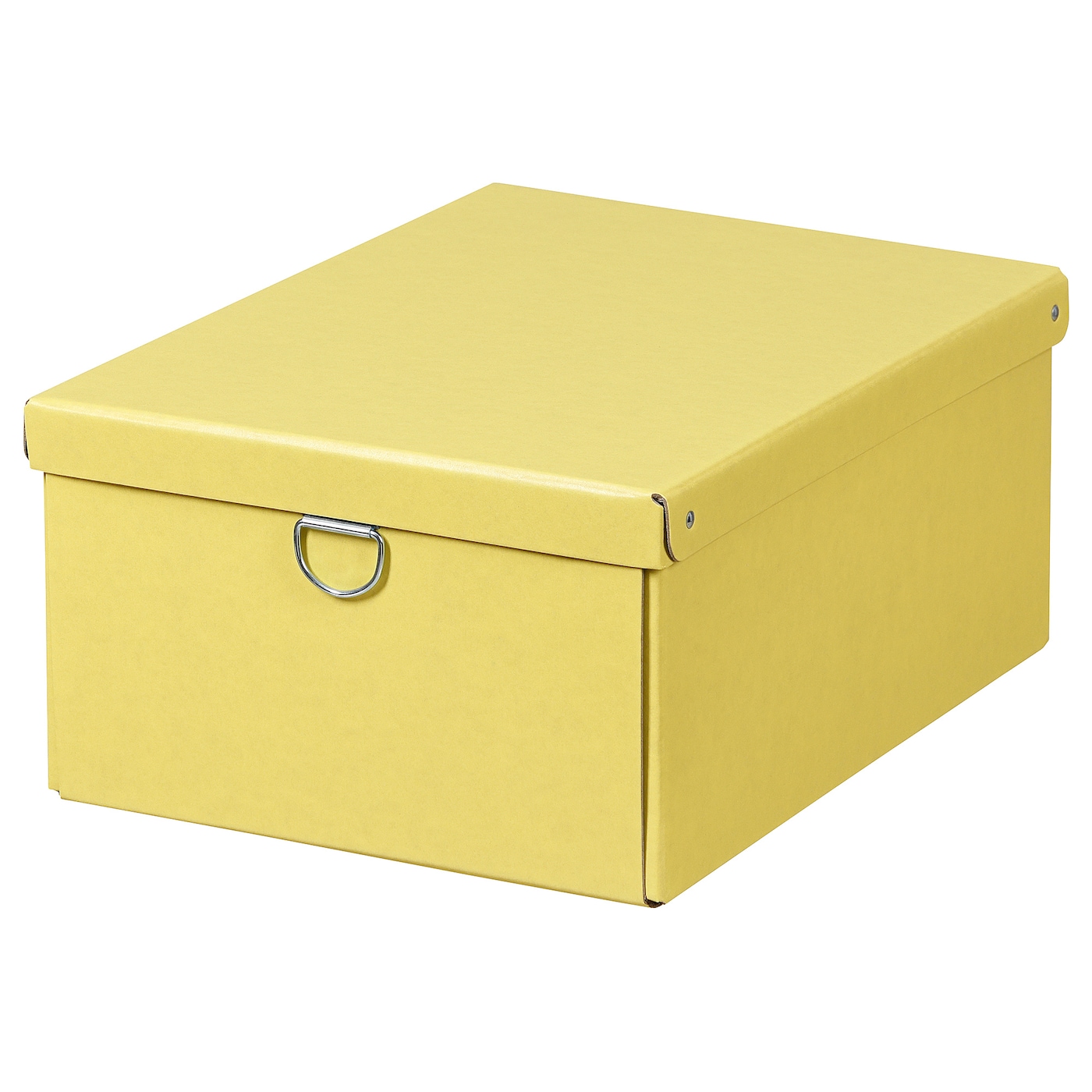 IKEA NIMM pojemnik z pokrywką, żółty, 25x35x15 cm