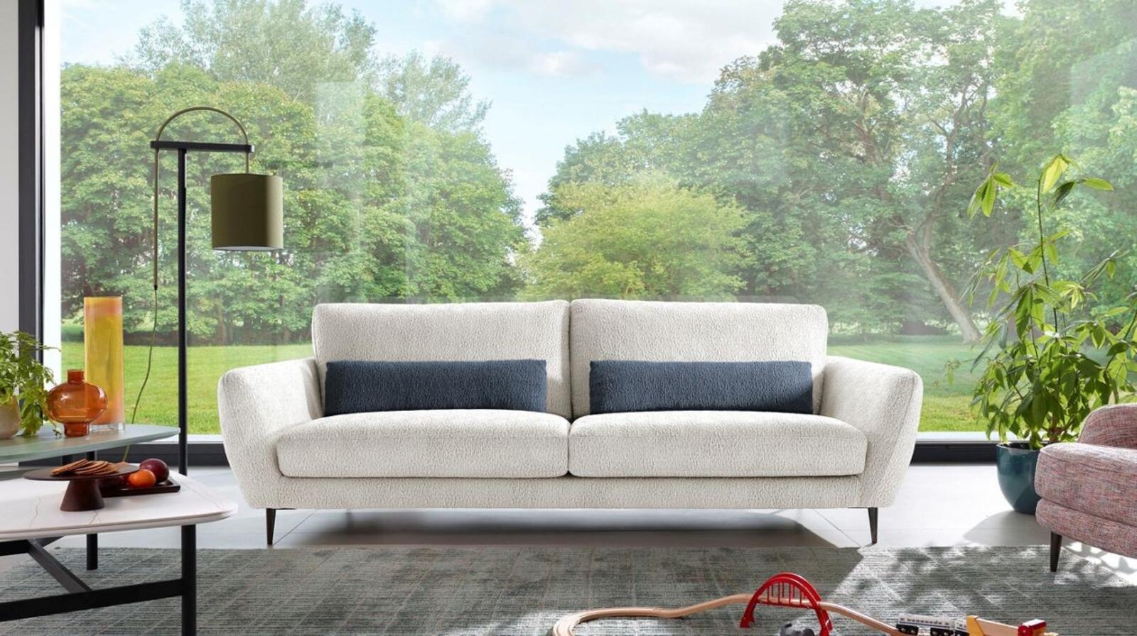 Sofa tapicerowana kremowa Saint Germain duża