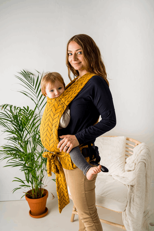 Kavka Handy - nosidełko regulowane hybrydowe-Honey Braid Cotton