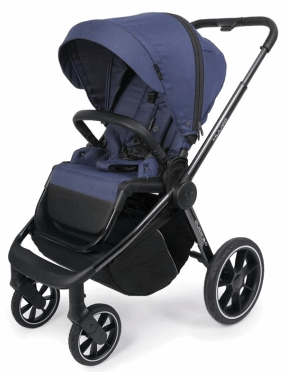 Muuvo, Quick 3.0 Black Chrome - wózek spacerowy z wyposażeniem-Azure Blue