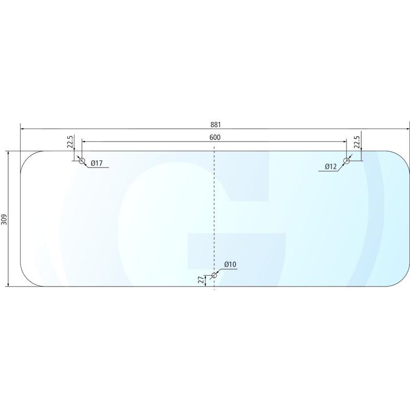 Szyba tylna dolna CASE 743XL 3230 4240 795XL 84256457
