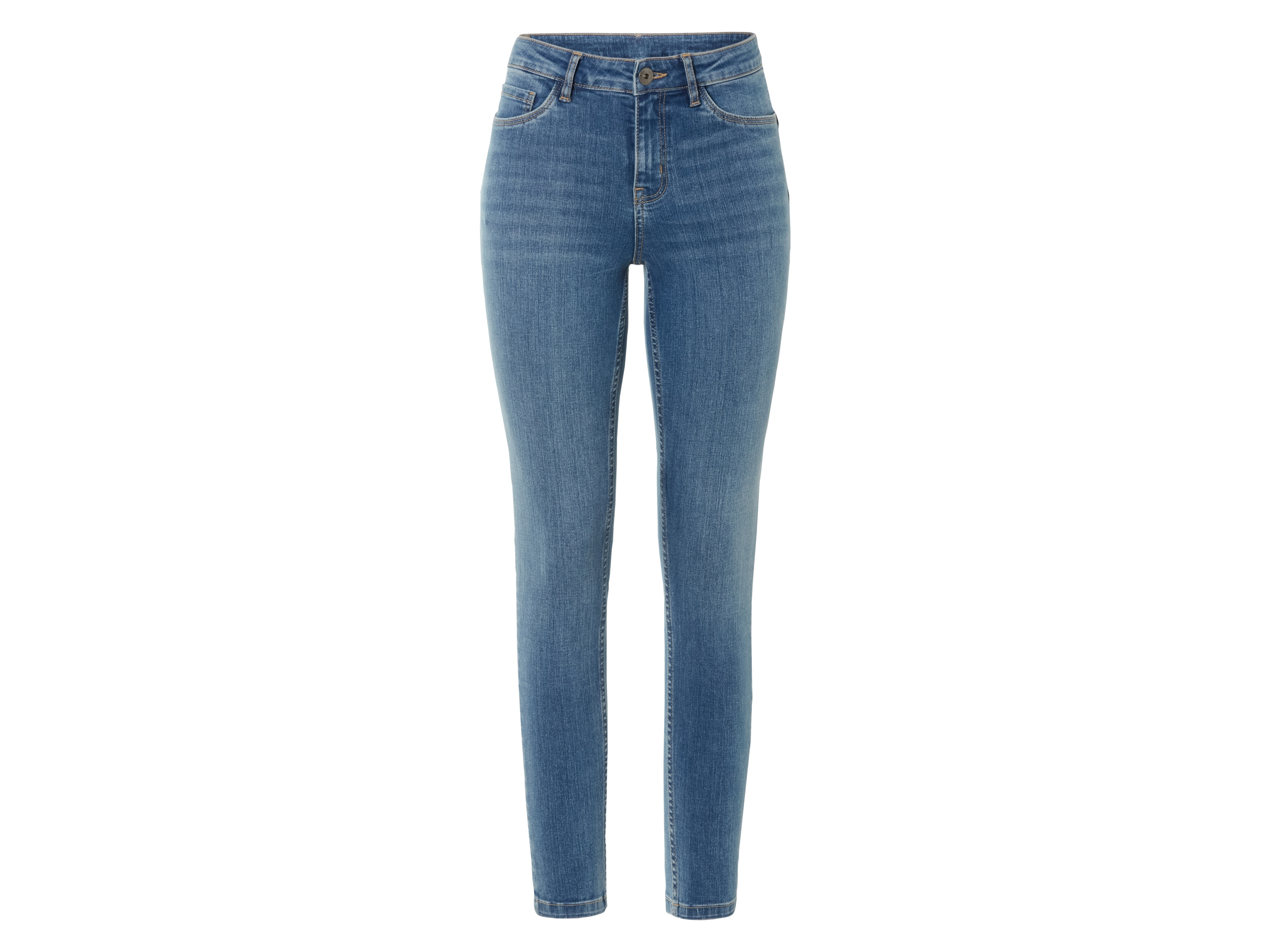 esmara Jeansy damskie z bawełną, Super Skinny Fit Niebieski, 38
