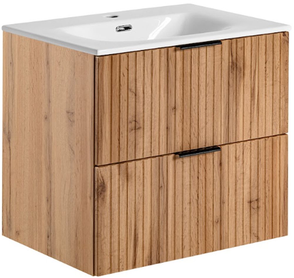 Darmowa Dostawa - Umywalka z szafką 60 cm dąb Comad Adel Oak SETADOSKY60CM
