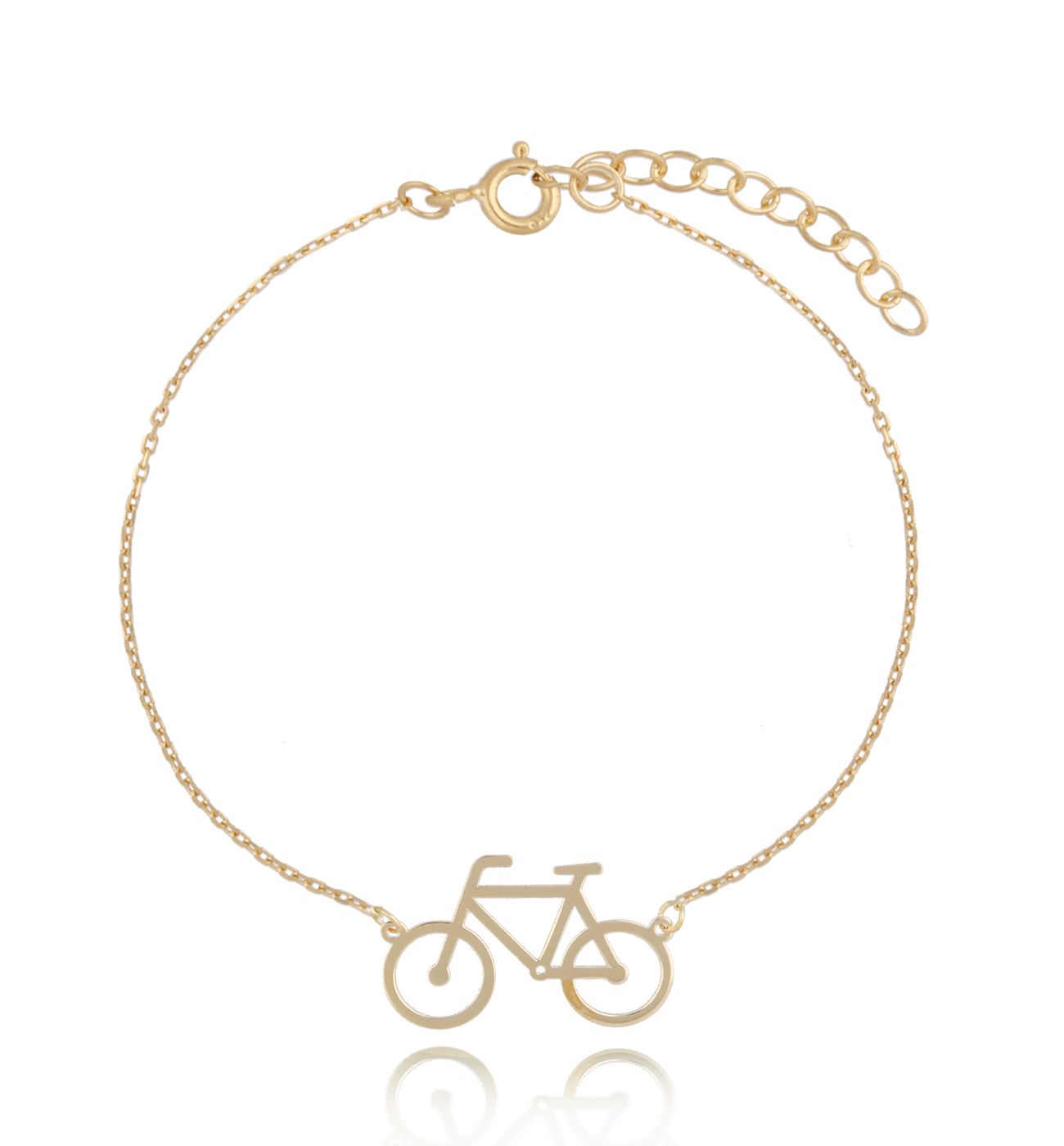 Bransoletka pozłacana z rowerem Pretty Bike BSE0133