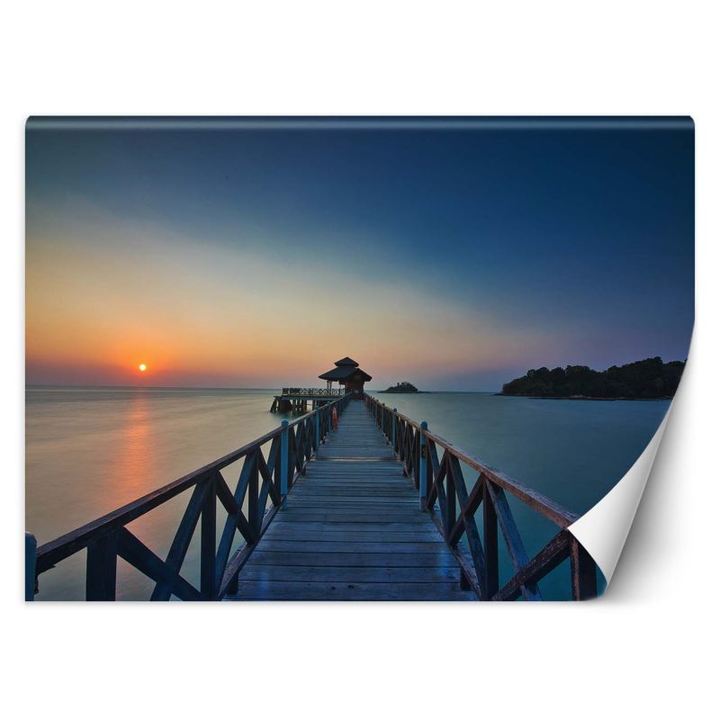 Fototapeta Feeby Zachód słońca pomost 200x140 1 szt