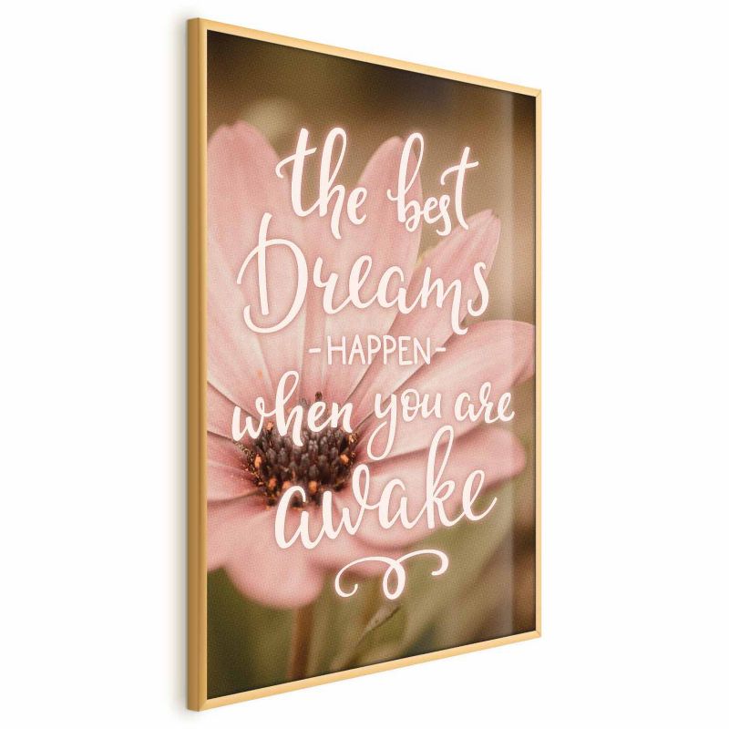 Plakat Artgeist Best dreams 29,7x42 cm z ramą złotą 1 szt