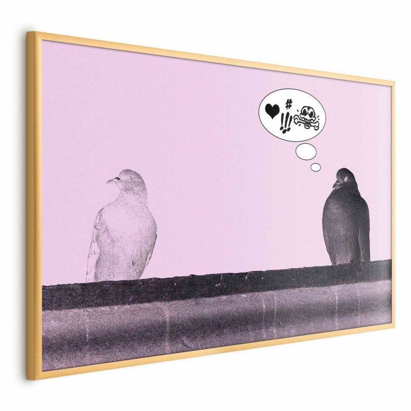Plakat Artgeist Zaloty 60x40 cm z ramą złotą 1 szt