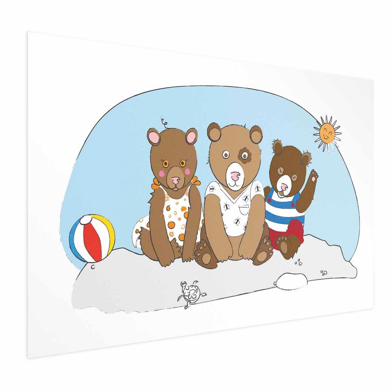 Plakat Artgeist Misie na plaży 30x21 cm bez ramy 1 szt