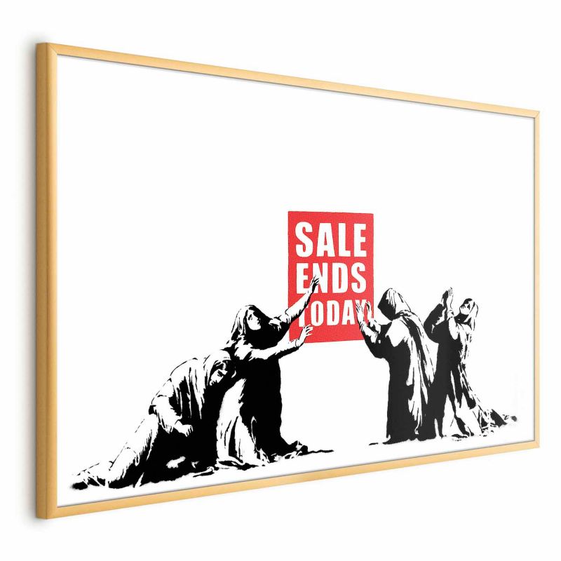 Plakat Artgeist Wyprzedaż 60x40 cm z ramą złotą 1 szt