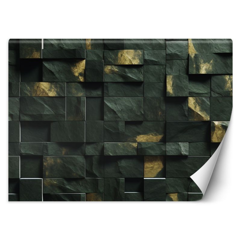 Fototapeta Feeby Zielona mozaika kostka 3D 300x210 1 szt
