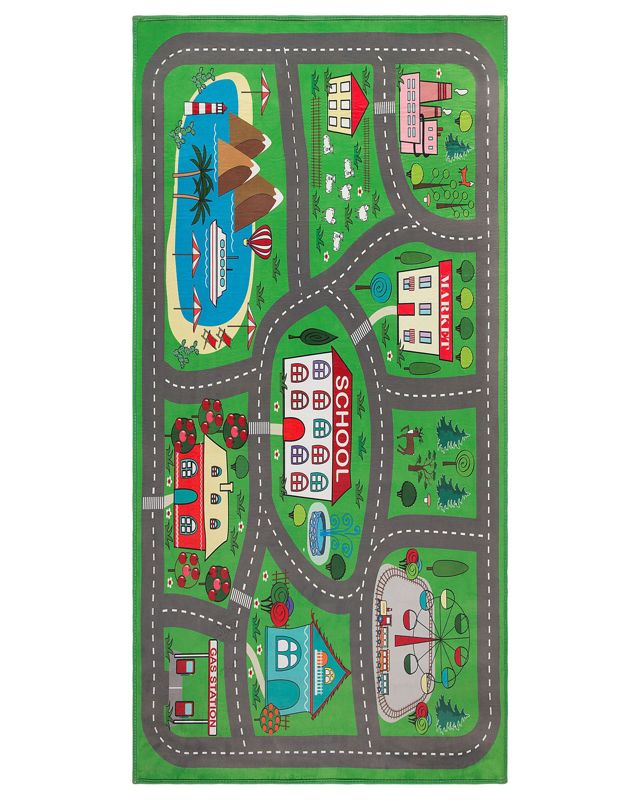 Dywan dziecięcy nadruk z miastem 80 x 150 cm Tutak 1 szt.