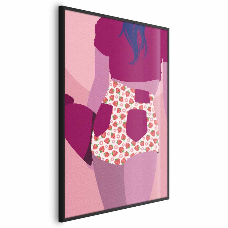 Plakat Artgeist Spodenki w truskawki 29,7x42 cm z ramą czarną 1 szt