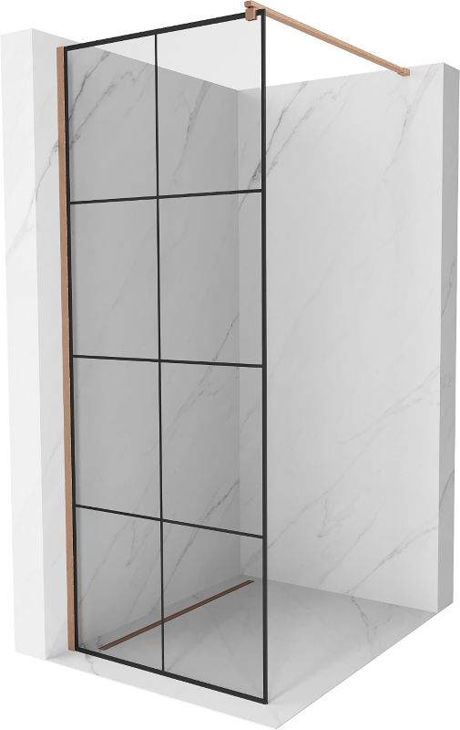 Ścianka prysznicowa Mexen Kioto czarny wzór 70x200 cm 800-070-101-65-77 1 szt.