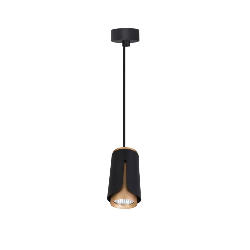 Lampa wisząca XUDO 1-punktowa GU10 1m Czarno-Złoty 1 szt.