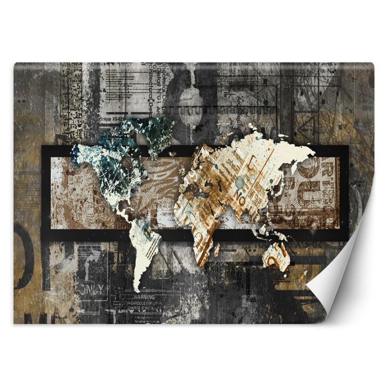 Fototapeta Feeby Mapa świata w stylu vintage 150x105 1 szt
