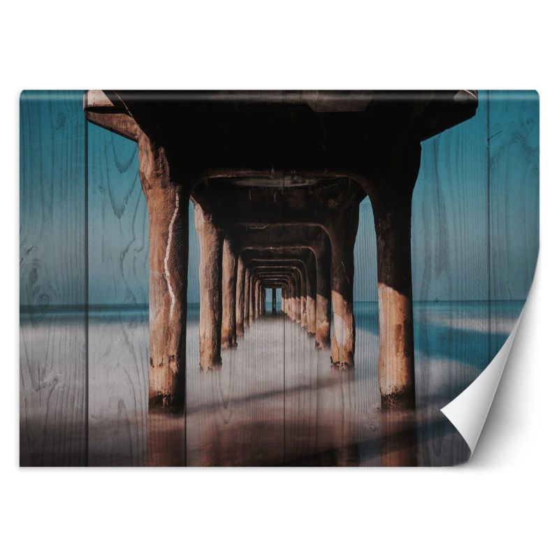 Fototapeta Feeby Tunel drewniany pod molo 150x105 1 szt