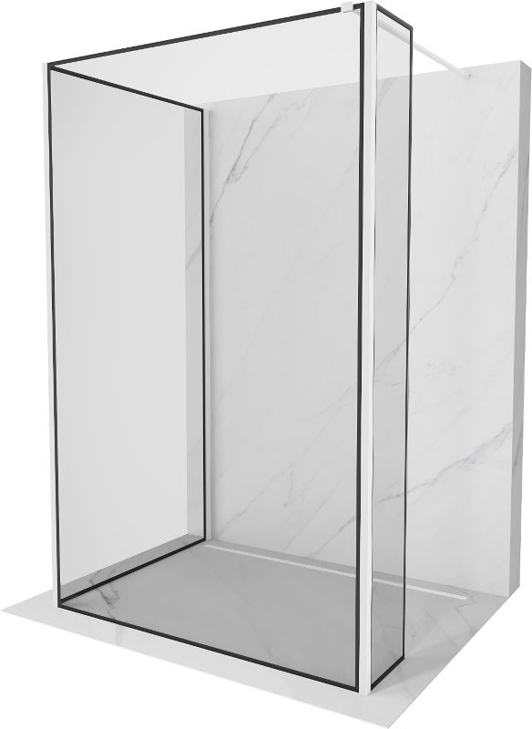 Ścianka prysznicowa Mexen Kioto czarny wzór 110x80x40 cm 800-110-080-221-20-70-040 1 szt.