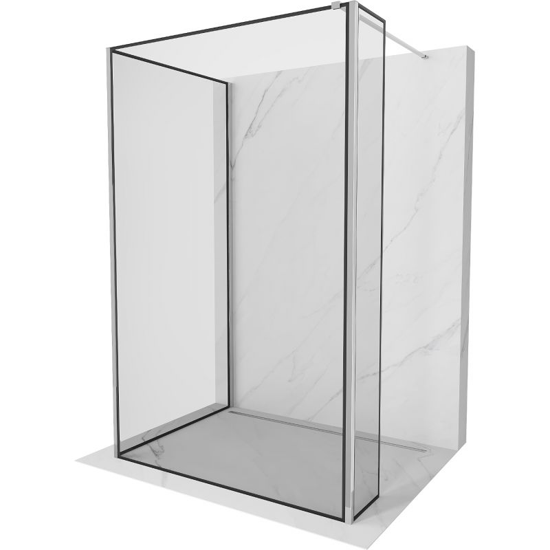Ścianka prysznicowa Mexen Kioto czarny wzór 100x100x30 cm 800-100-100-221-01-70-030 1 szt.
