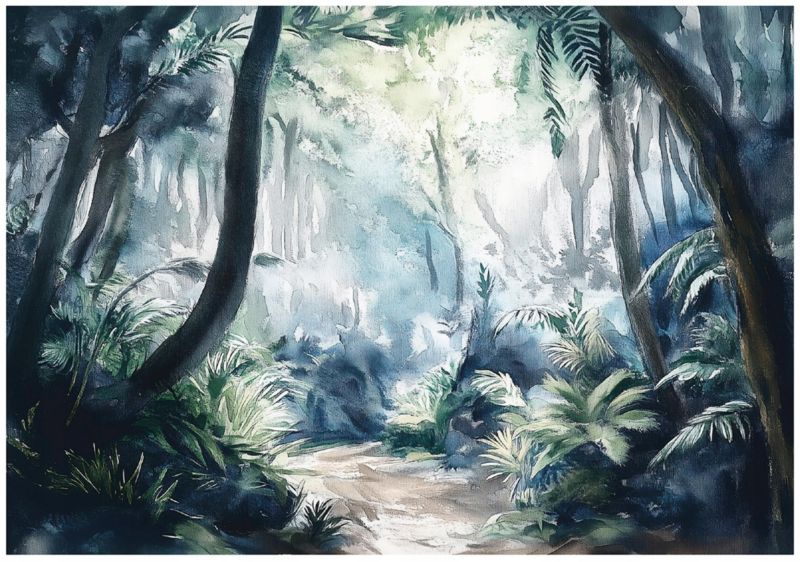 Tapeta Do Sypialni Salonu Dżungla WALLARENA 350x250 cm Fototapeta Na Flizelinie 1 szt.