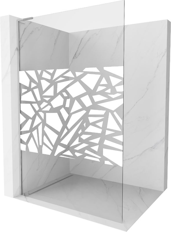 Ścianka prysznicowa Mexen Kioto L biały wzór 80x200 cm 800-080-103-01-85 1 szt.