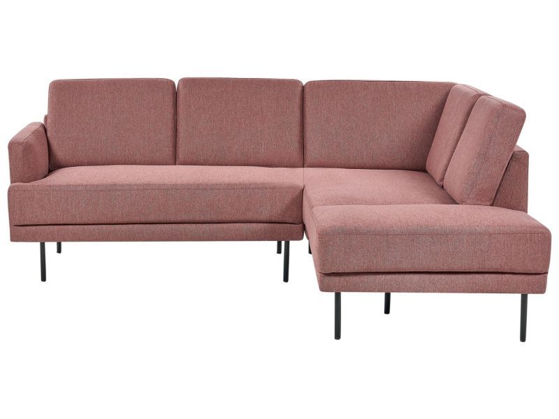 Sofa narożna lewostronna Breda Złoty brąz Tkanina Lewostronny 1 szt.