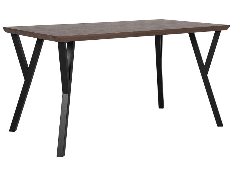 Stół do jadalni Bravo 80 cm 140 cm Imitacja drewna Ciemne drewno 1 szt.