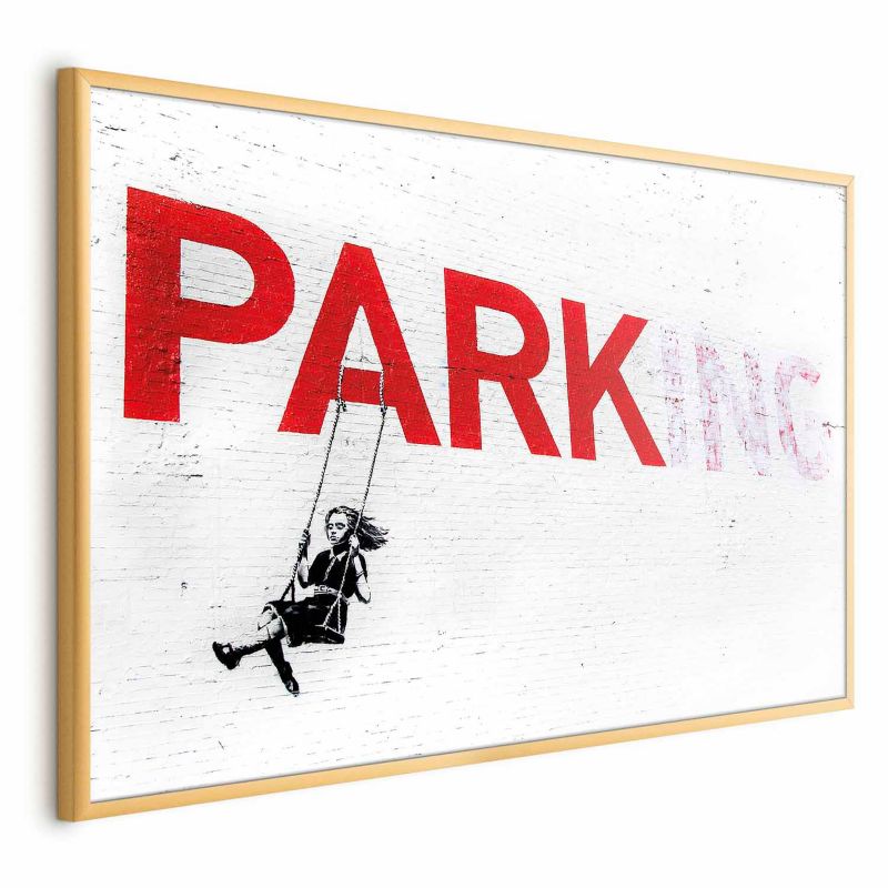 Plakat Artgeist Parking 90x60 cm z ramą złotą 1 szt