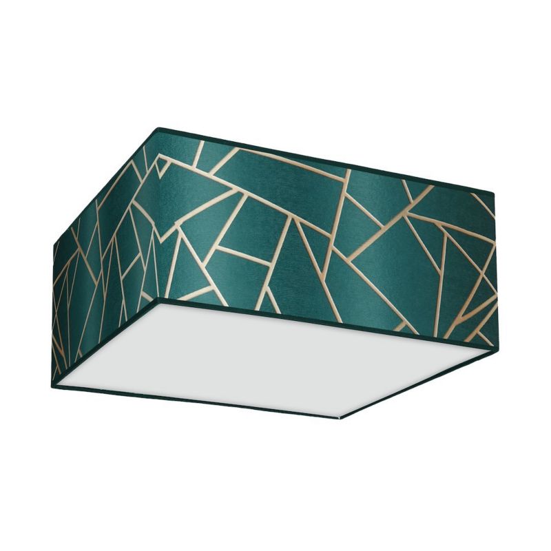 Lampa sufitowa Milagro Ziggy E27 40W zielony złoty 1 szt.