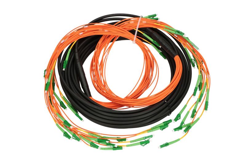 multipatchcord Extralink LC/APC-LC/APC SM 24F 25M, kaskada 90cm 1szt