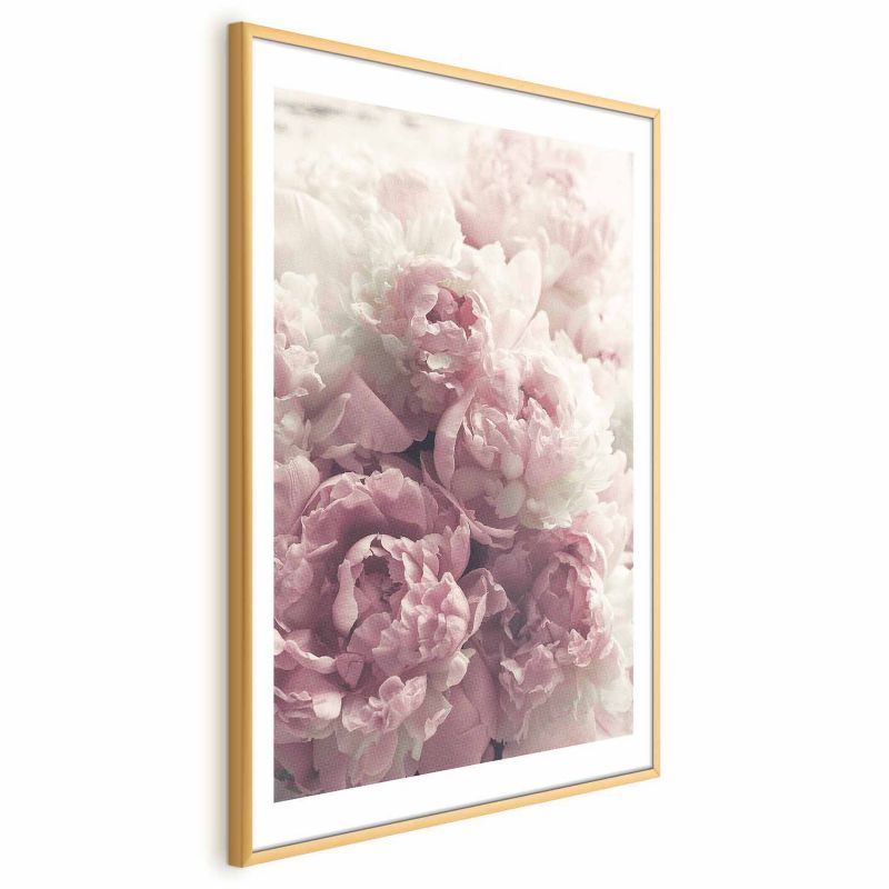Plakat Artgeist Delikatne piwonie 60x90 cm z ramą złotą 1 szt