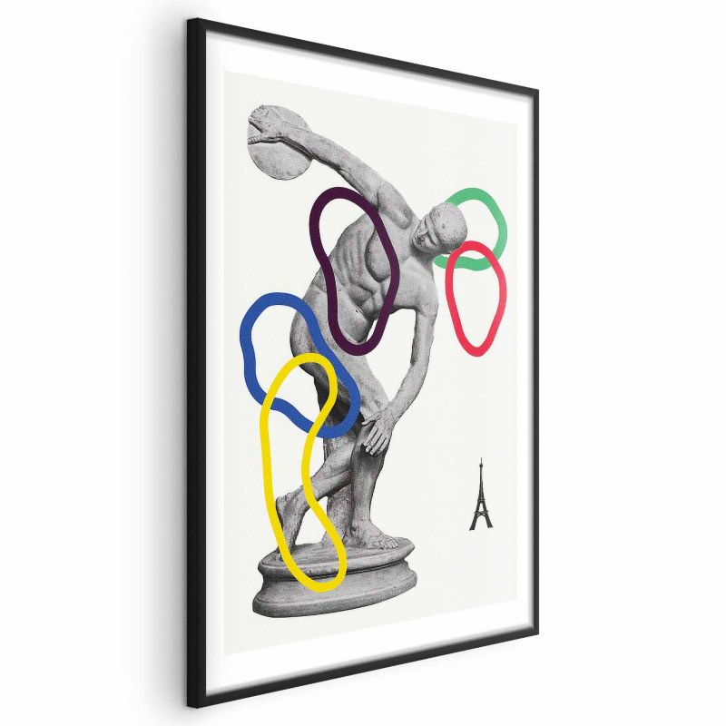 Plakat Artgeist Rzut dyskiem 40x60 cm z ramą czarną 1 szt