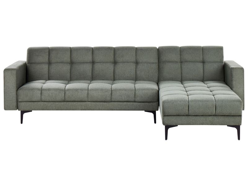 Sofa narożna lewostronna Alnes Ciemnozielony 1 szt.