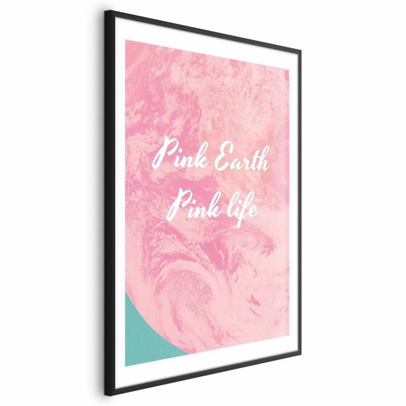 Plakat Artgeist Pink Earth 60x90 cm z ramą czarną 1 szt