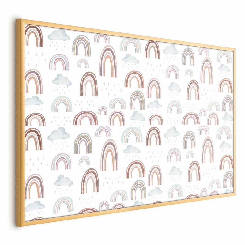 Plakat Artgeist Tęcza po deszczu 30x21 cm z ramą złotą 1 szt